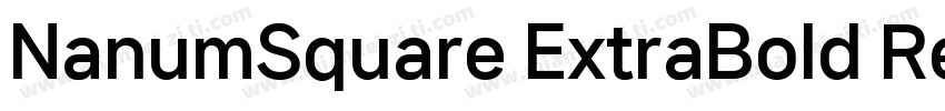 NanumSquare ExtraBold Regular字体转换